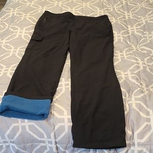 Cold weather fleece lined pants